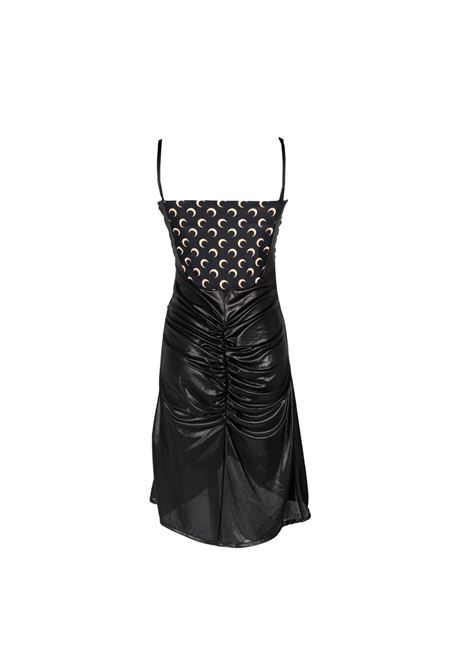 abito plissettato donna nero in poliestere MARINE SERRE | WDR237 RJER0015BK99